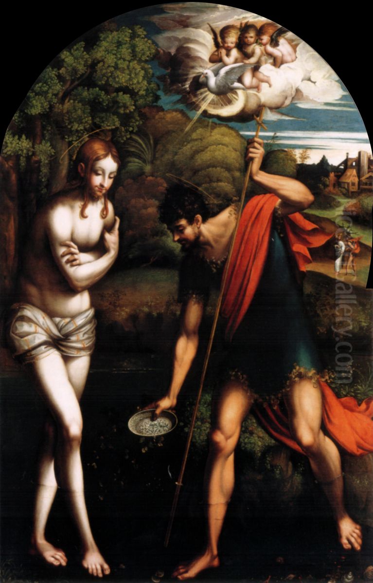 Baptism of Christ Oil Painting by Parmigianino