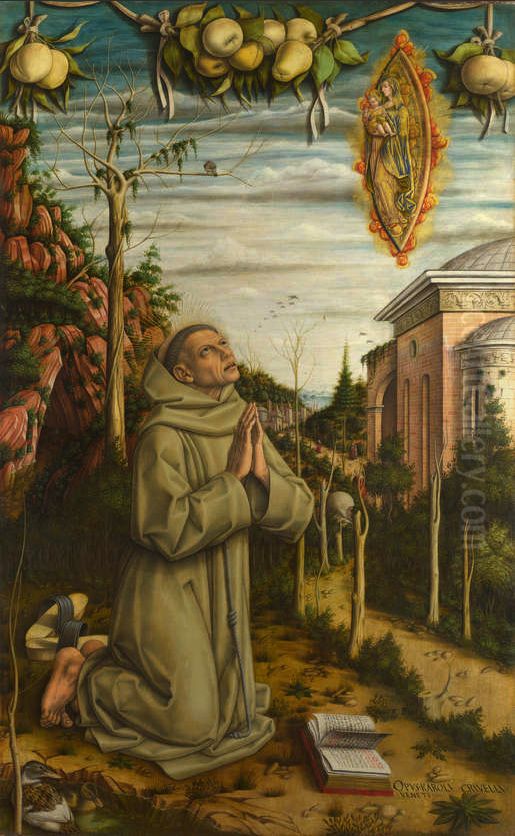 Beato Gabriele Ferretti in estasi Oil Painting by Carlo Crivelli
