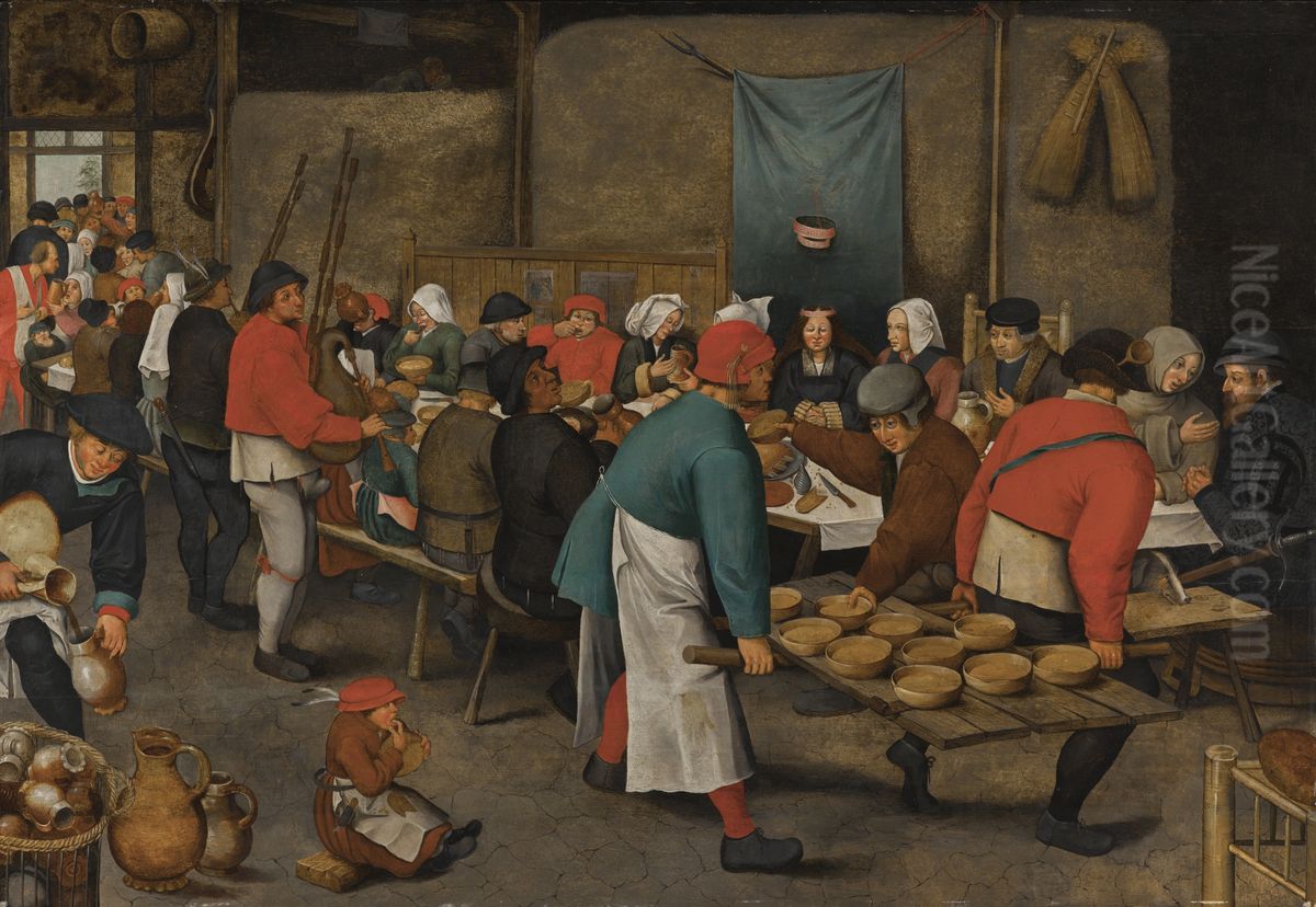 The wedding banquet Oil Painting by Pieter Brueghel the Younger