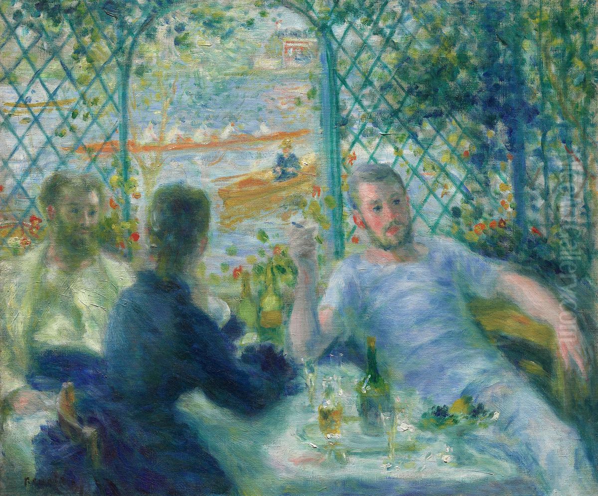 Lunch at the Restaurant Fournaise (The Rowers' Lunch) Oil Painting by Pierre Auguste Renoir