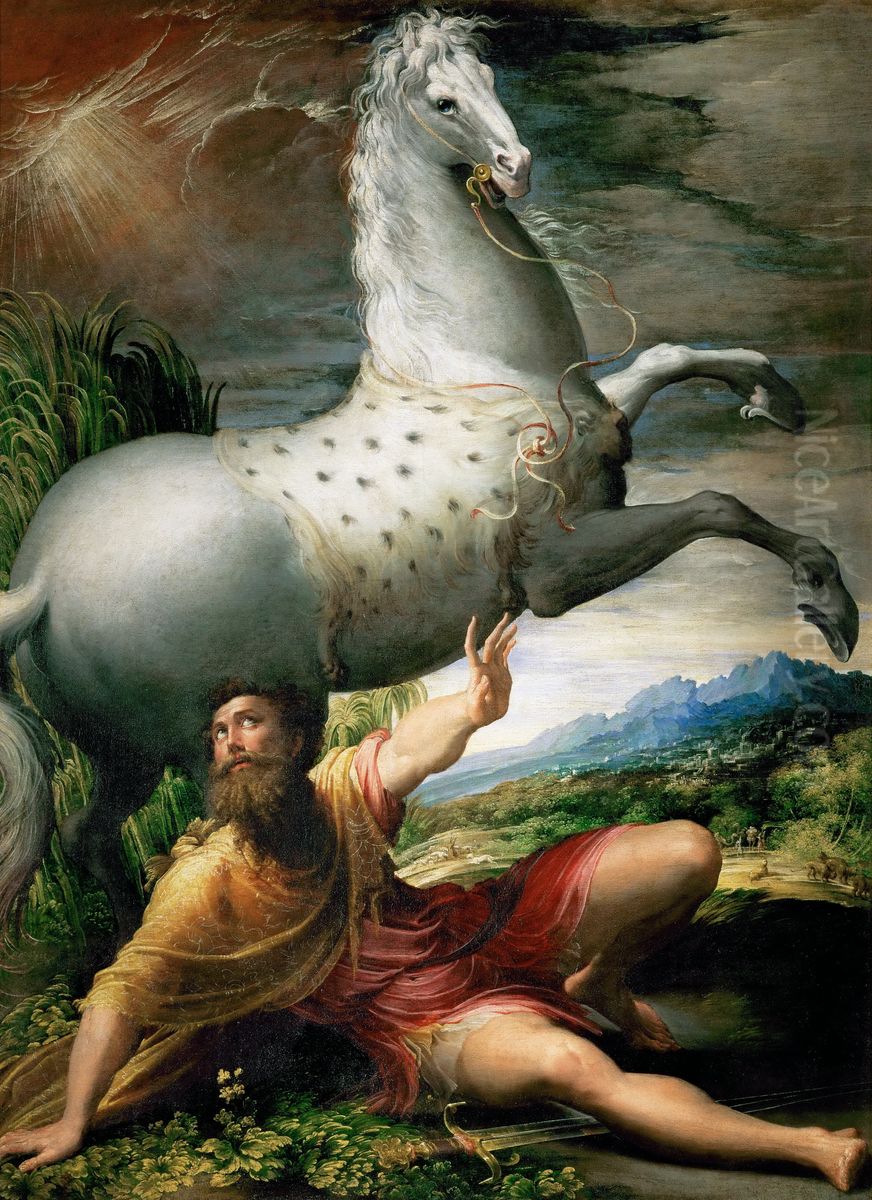 Der Sturz des Hl. Paulus Oil Painting by Parmigianino