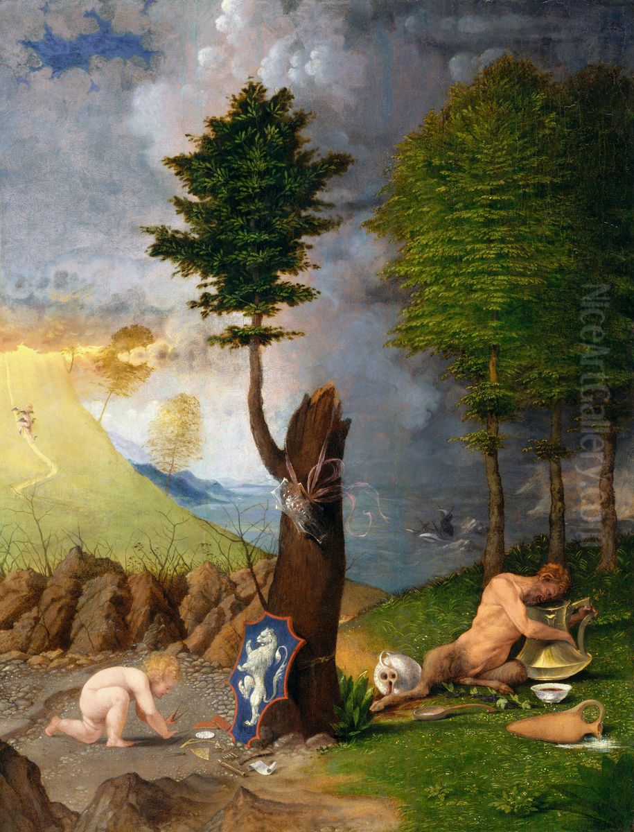 Allegory of Virtue and Vice Oil Painting by Lorenzo Lotto