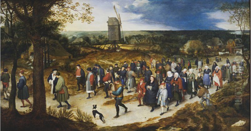 The Wedding Procession Oil Painting by Jan Brughel