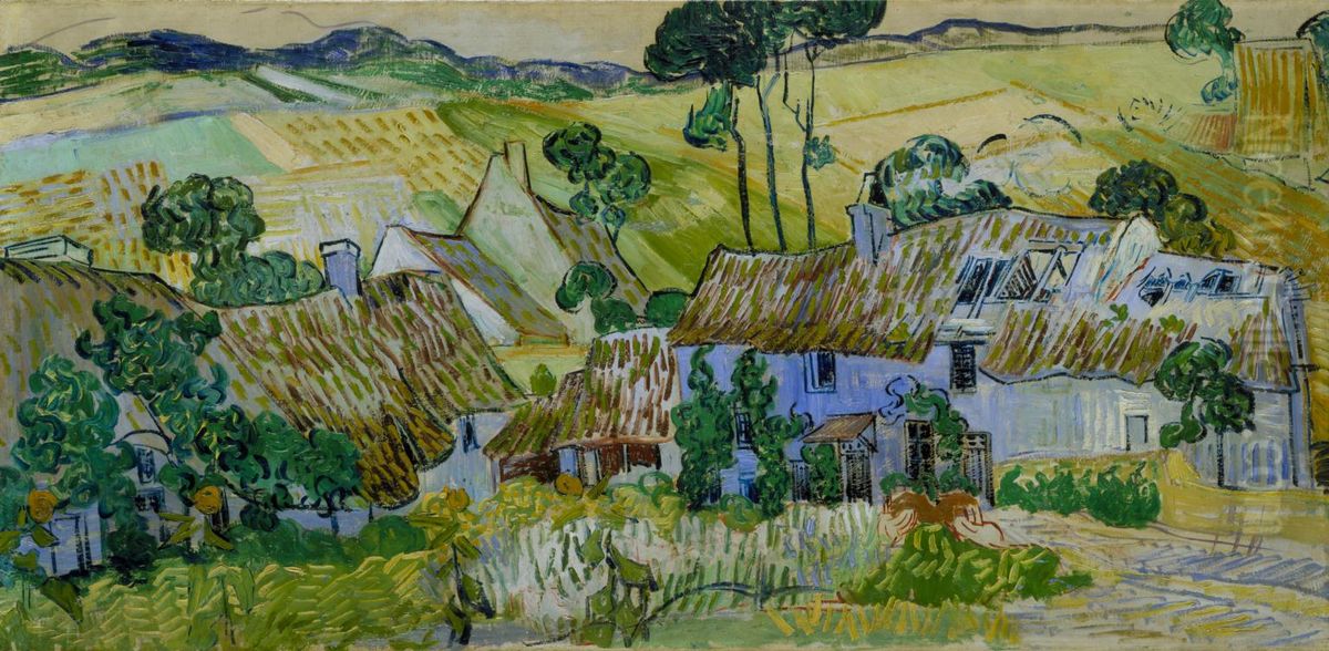Farms near Auvers Oil Painting by Vincent Van Gogh