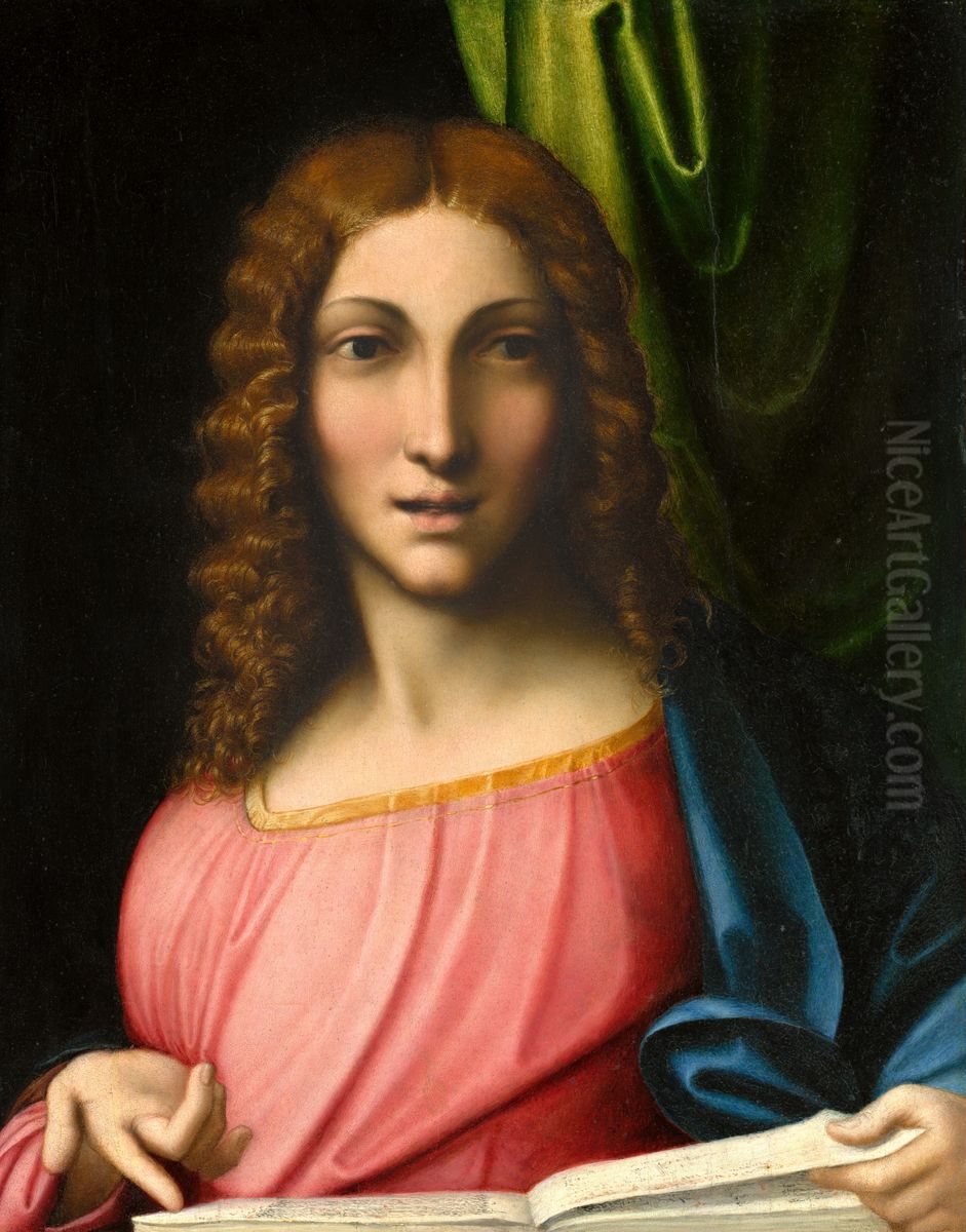 Salvator Mundi Oil Painting by Antonio da Correggio