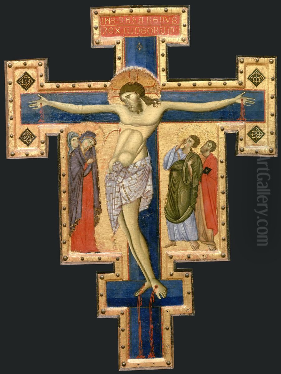 Crucifix Oil Painting by Master of Saint Francis