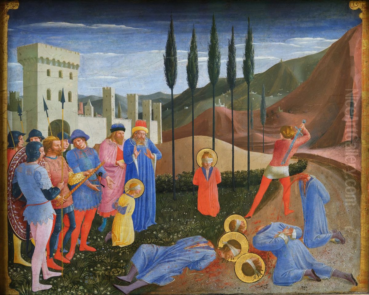 Le Martyre des saints Cosme et Damien Oil Painting by Fra Angelico
