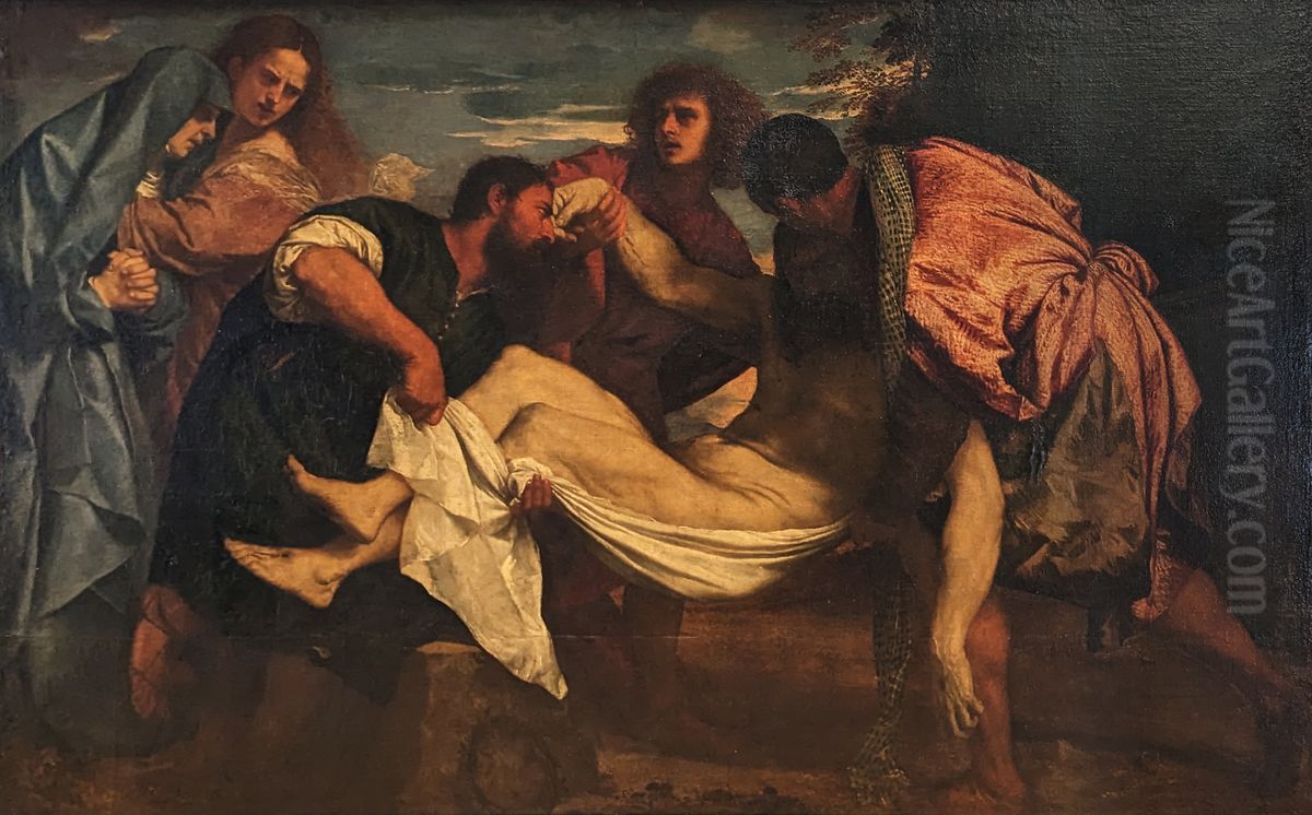 The Entombment of Christ Oil Painting by Titian