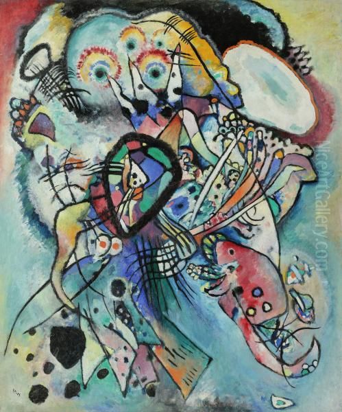 Two Ovals Oil Painting by Wassily Kandinsky