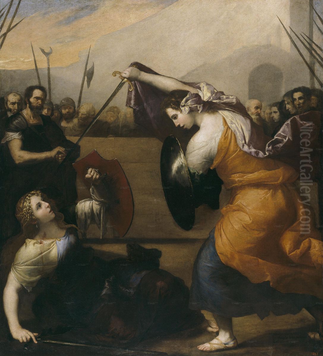 Duell zweier Damen Oil Painting by Jusepe de Ribera