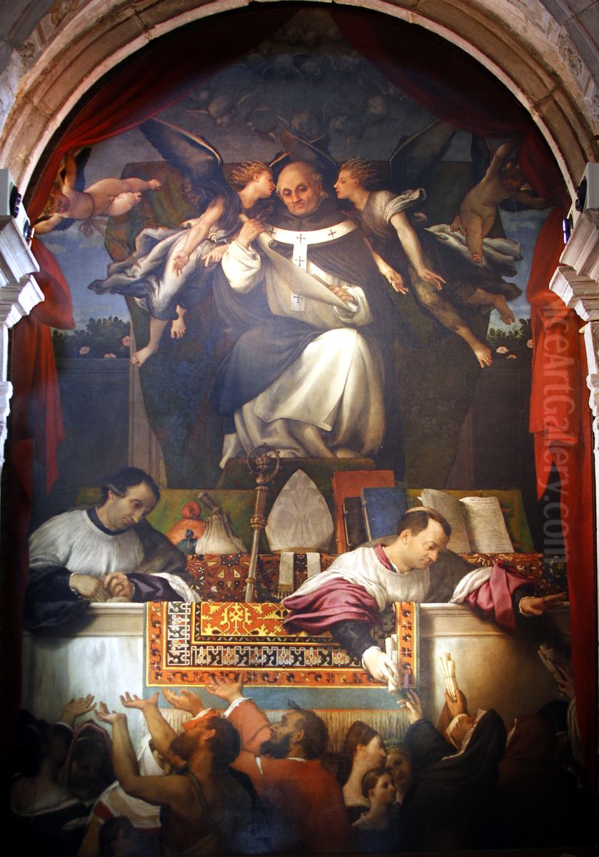Elemosina di sant'Antonino Oil Painting by Lorenzo Lotto