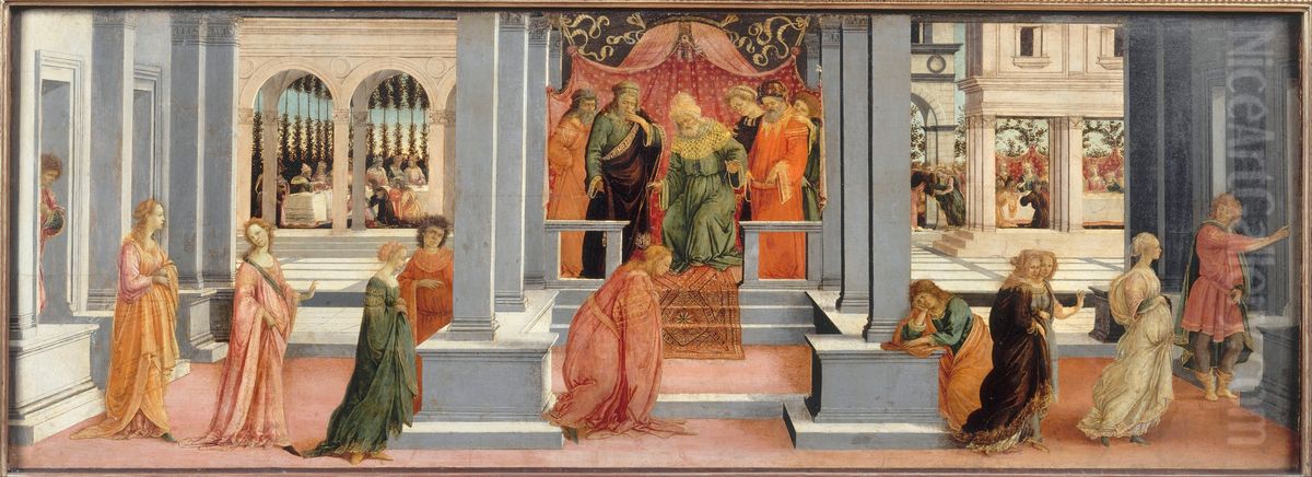 Esther choisie par Assuerus Oil Painting by Filippino Lippi