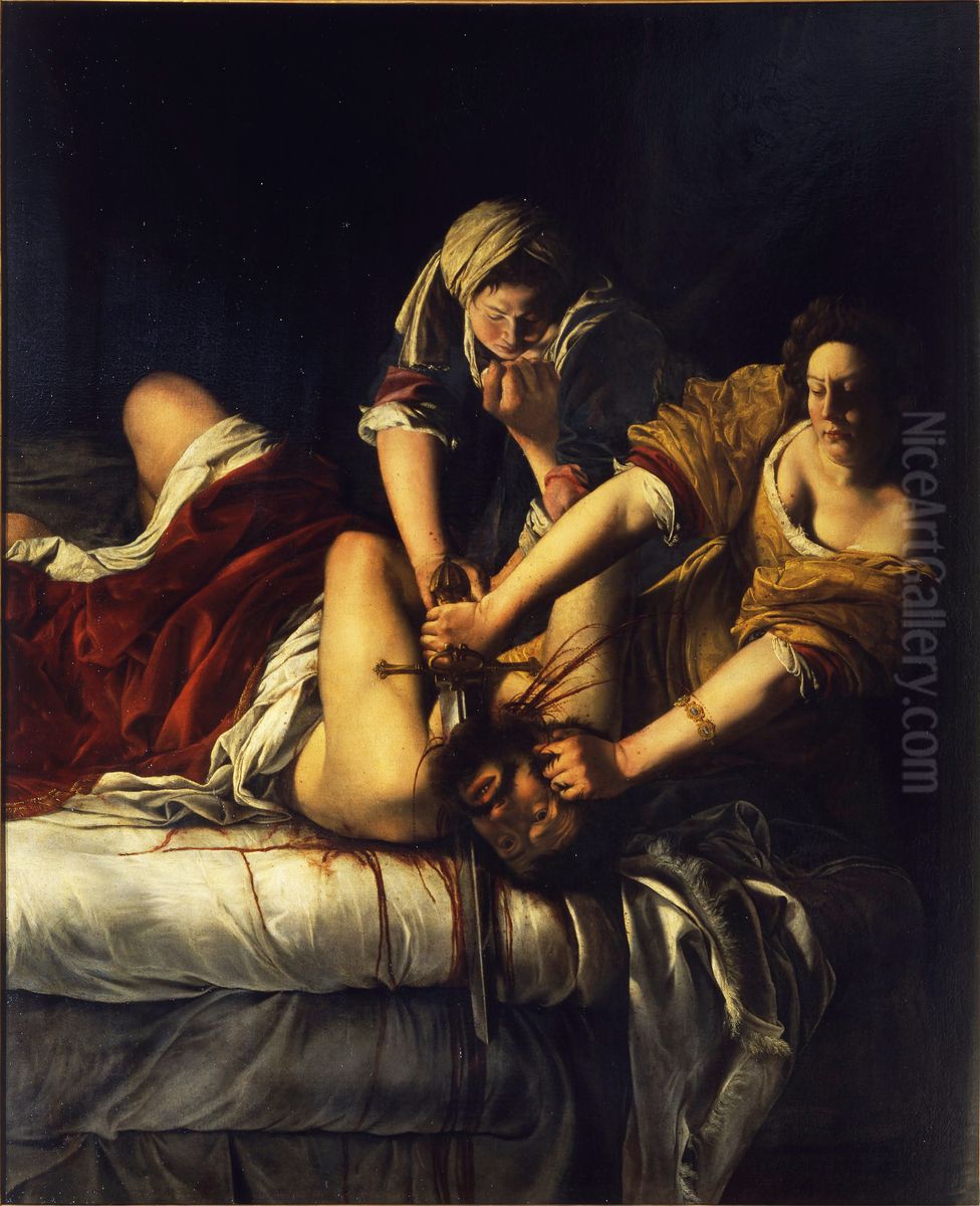 Judith Beheading Holofernes Oil Painting by Artemisia Gentileschi