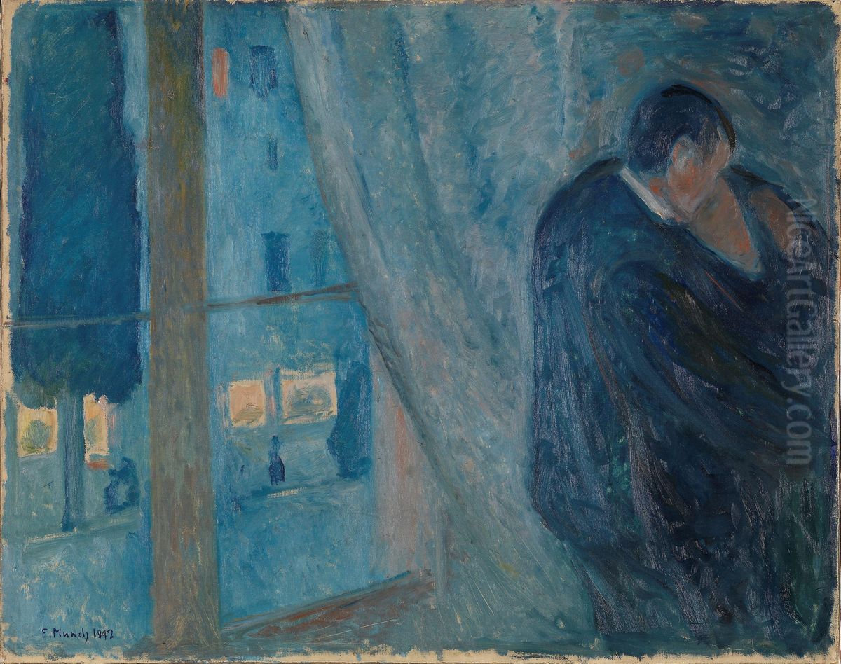 The Kiss Oil Painting by Edvard Munch