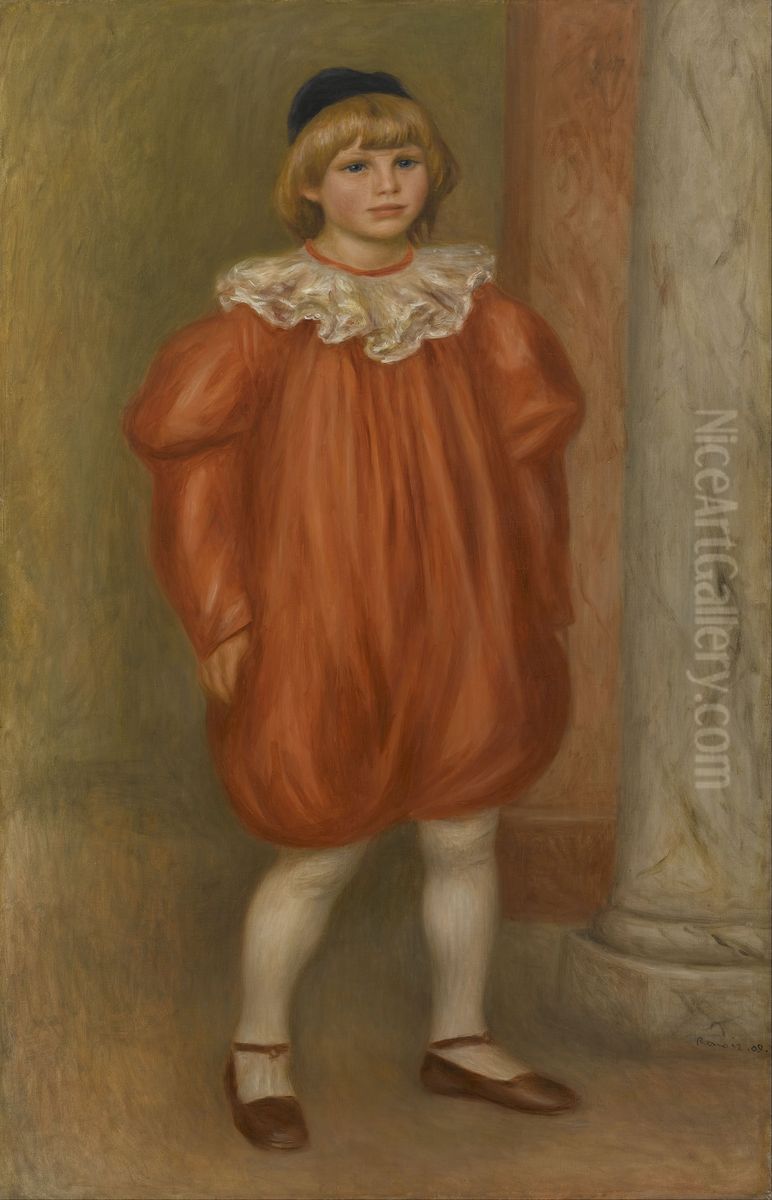 Claude Renoir en clown Oil Painting by Pierre Auguste Renoir