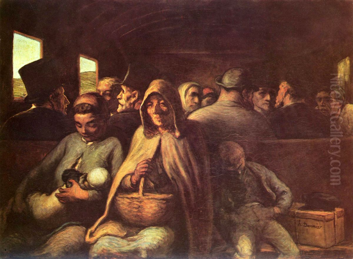 The Third-Class Carriage Oil Painting by Honore Daumier