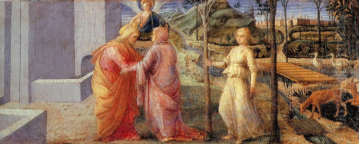 The Meeting at the Golden Gate Oil Painting by Filippo Lippi