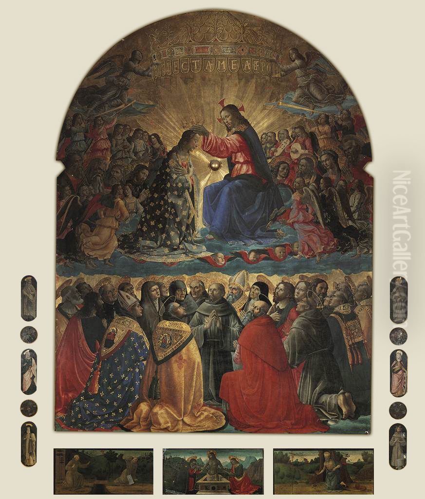 Coronation of the Virgin Oil Painting by Ghirlandaio Domenico