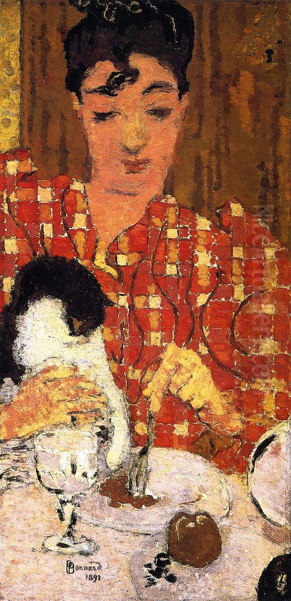 The Checkered Blouse Oil Painting by Pierre Bonnard
