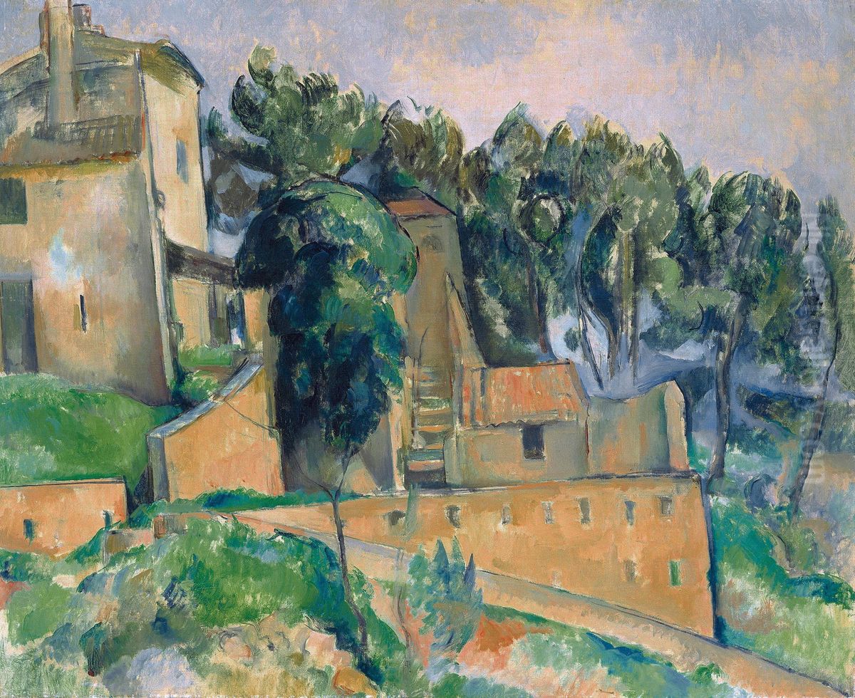 La Maison de Bellevue Oil Painting by Paul Cezanne