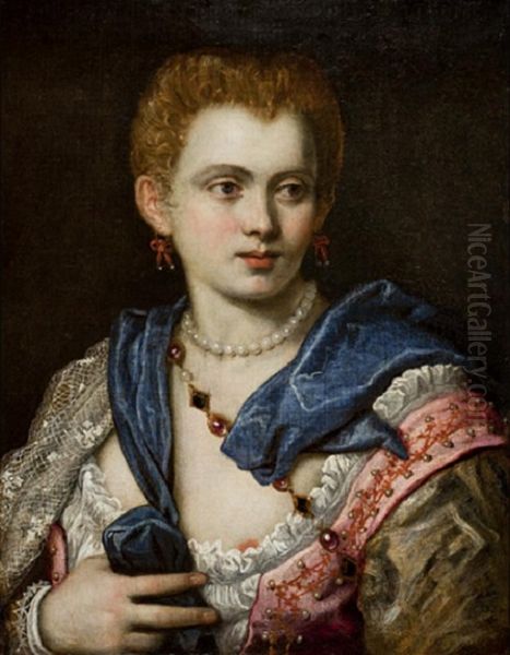 Portrait of a Lady Oil Painting by Jacopo Tintoretto