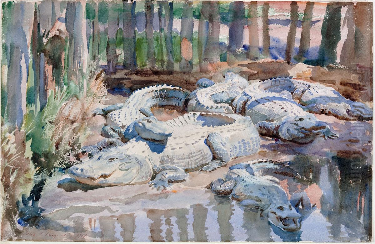 Muddy Alligators Oil Painting by John Singer Sargent