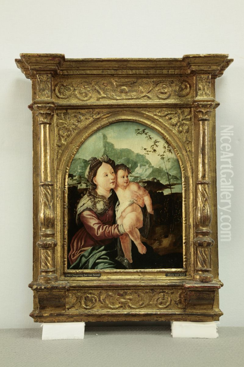 Maria met kind Oil Painting by Jan Van Scorel