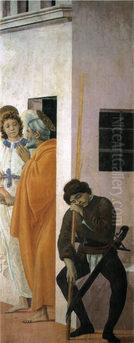 Liberation of Saint Peter Oil Painting by Filippino Lippi