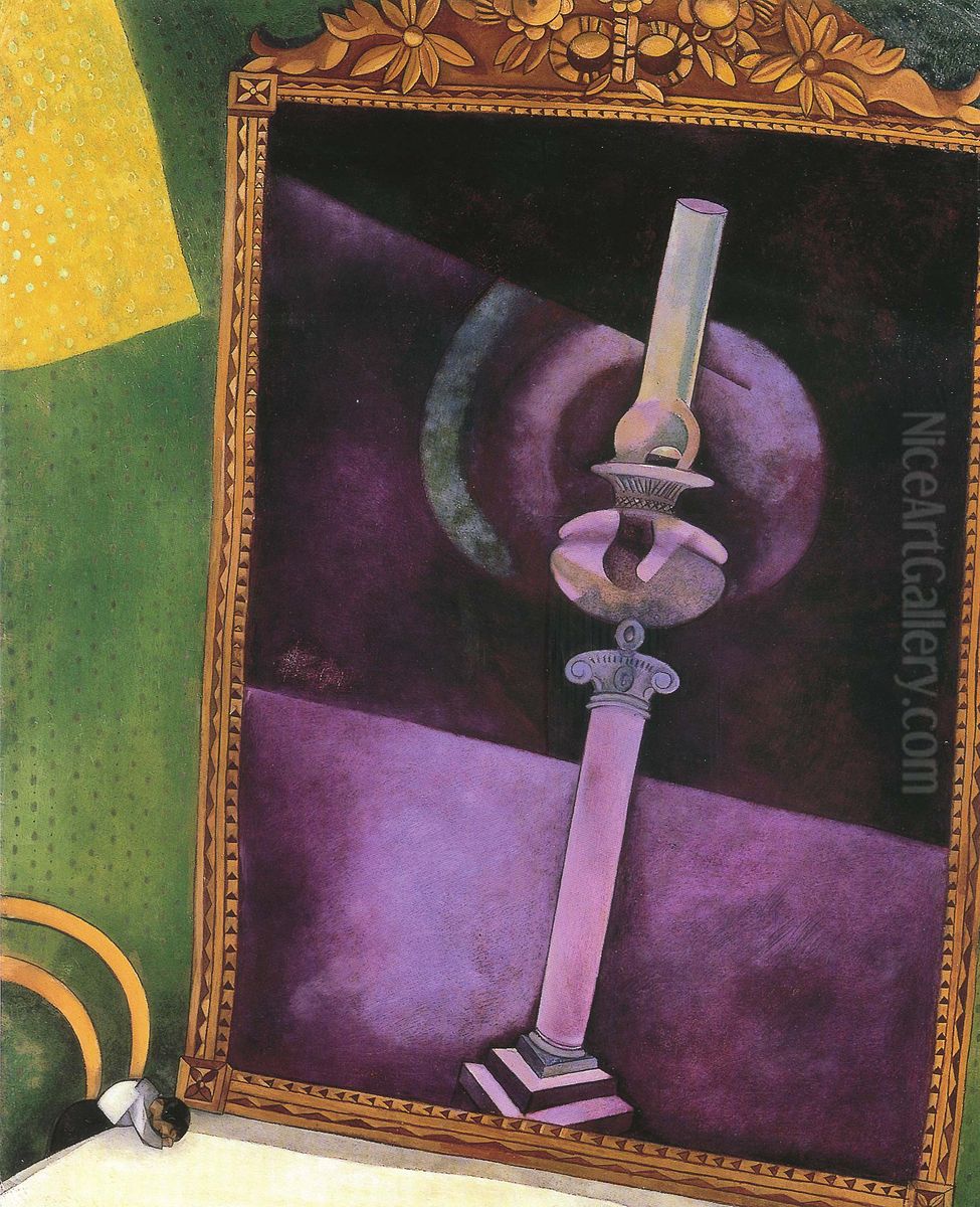 <<Zerkalo>> Oil Painting by Marc Chagall