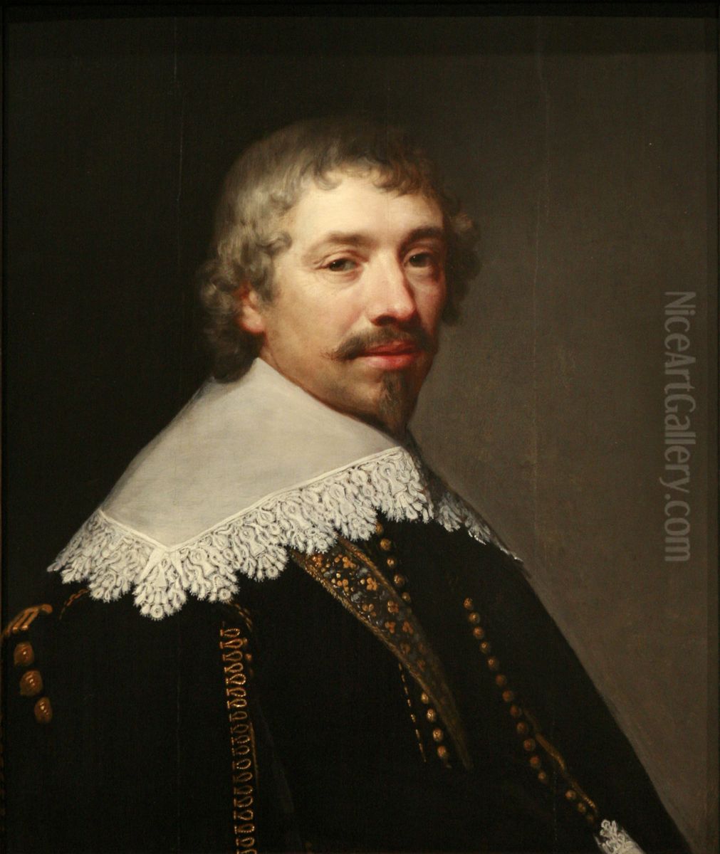 Portrait d'homme Oil Painting by Jan Van Ravesteyn