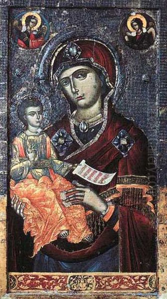 Ikona e Shen Marise Oil Painting by Onufri