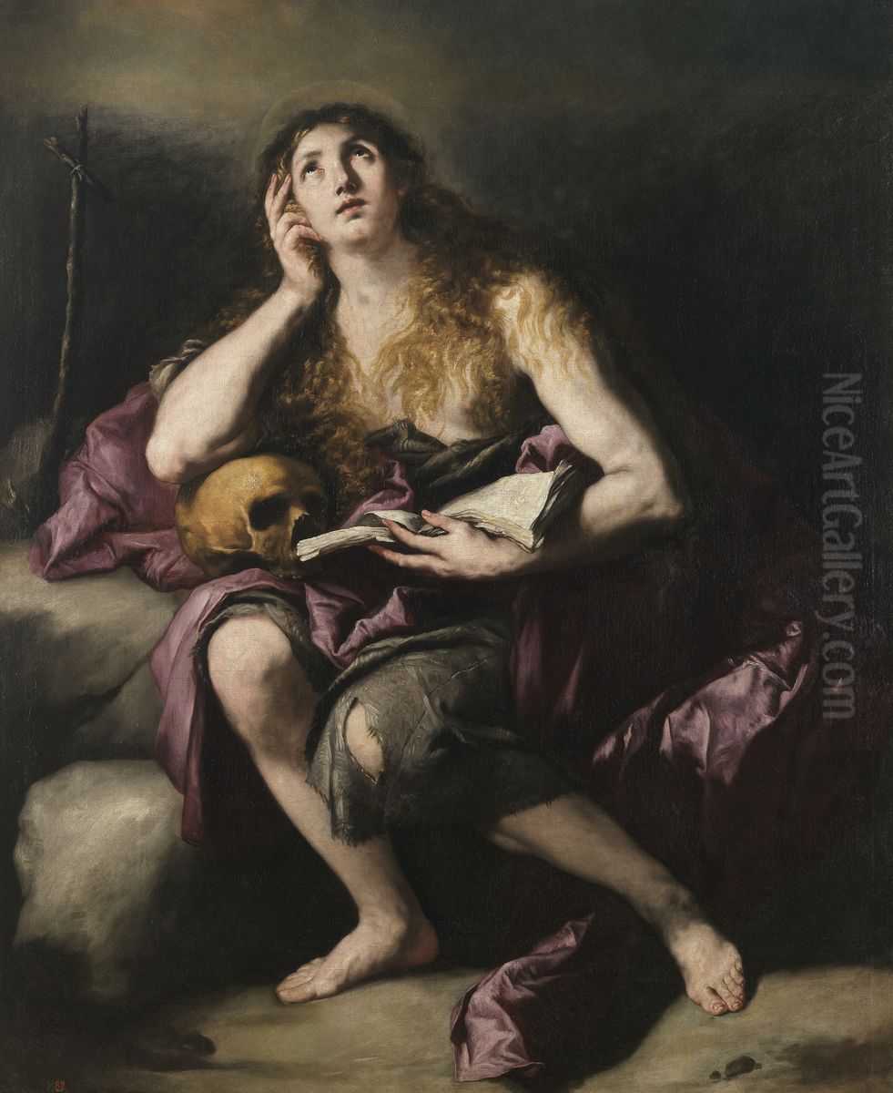 Penitent Mary Magdalen Oil Painting by Luca Giordano