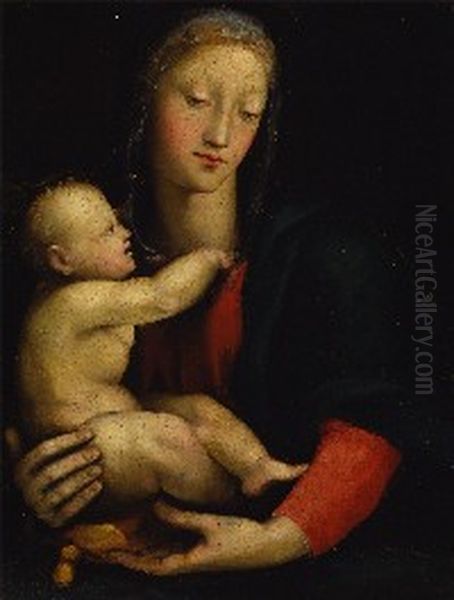 Madonna with child Oil Painting by Domenico Beccafumi