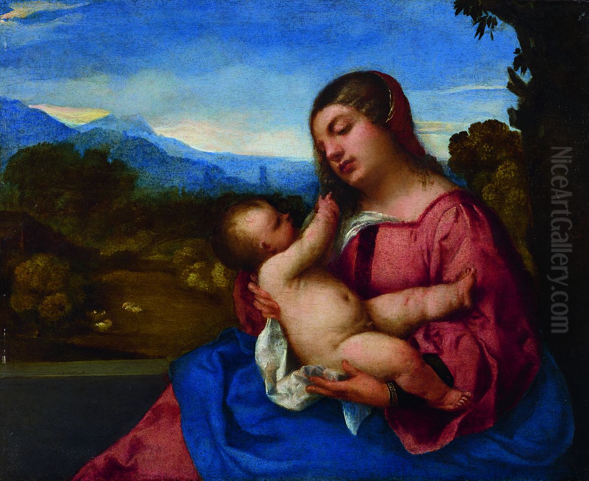 Madonna Lochis Oil Painting by Titian