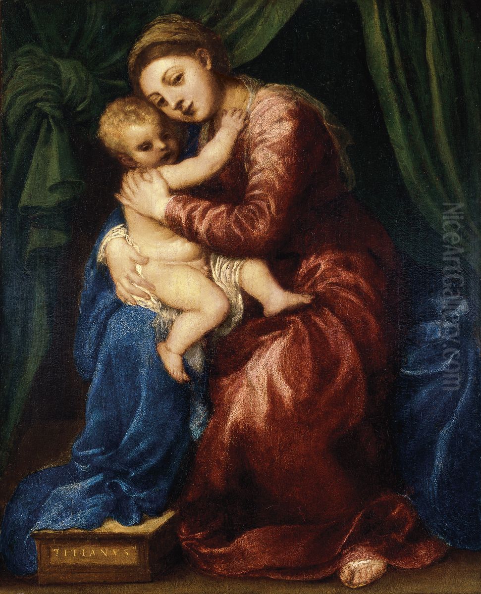 Sciarra Madonna Oil Painting by Titian