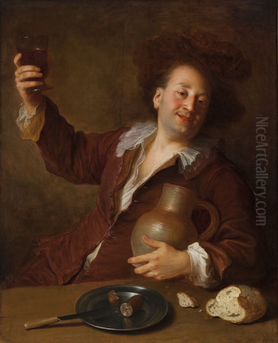 The Toper Oil Painting by Alexis Grimou