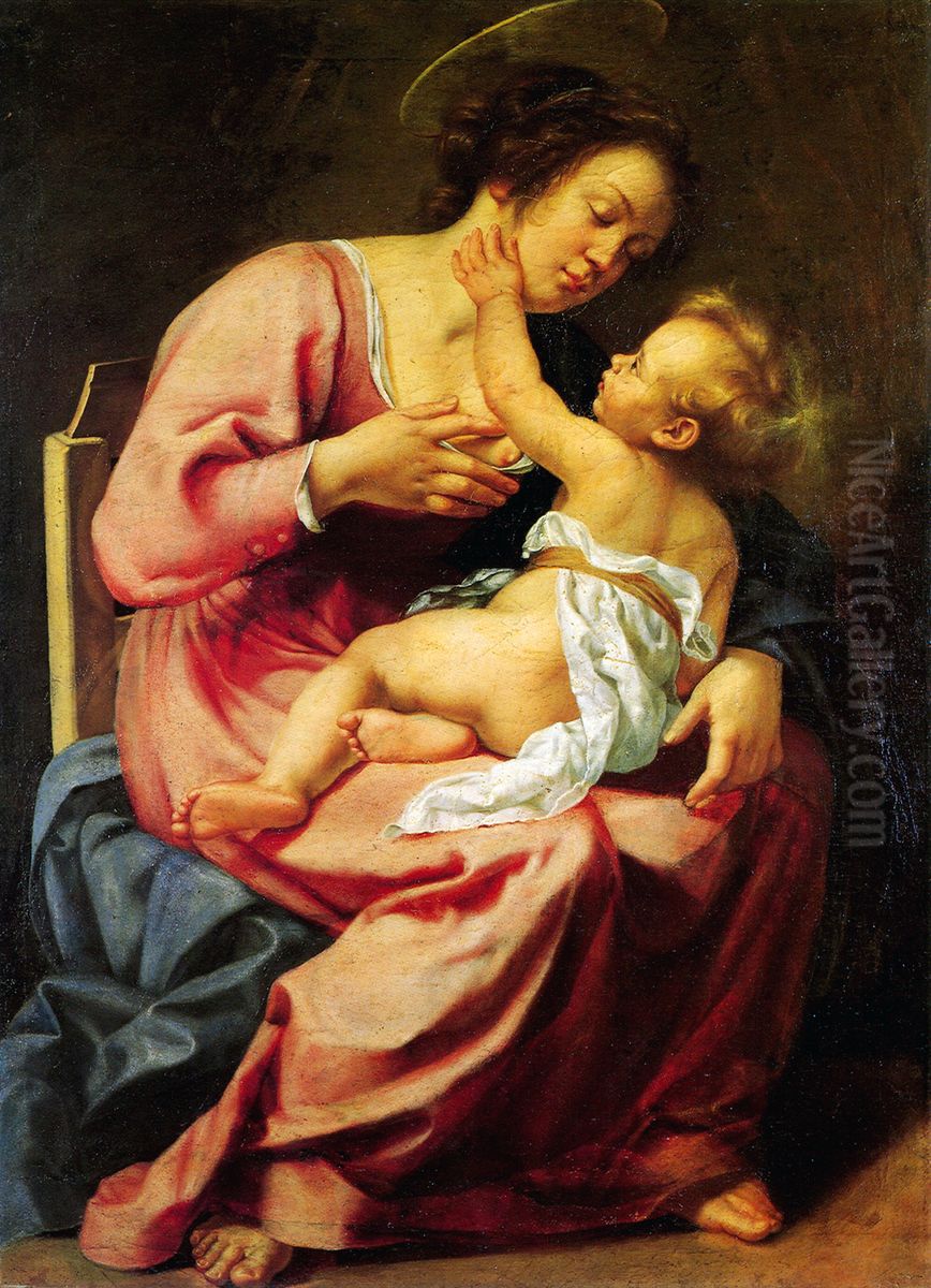 Virgin with the Child Oil Painting by Artemisia Gentileschi