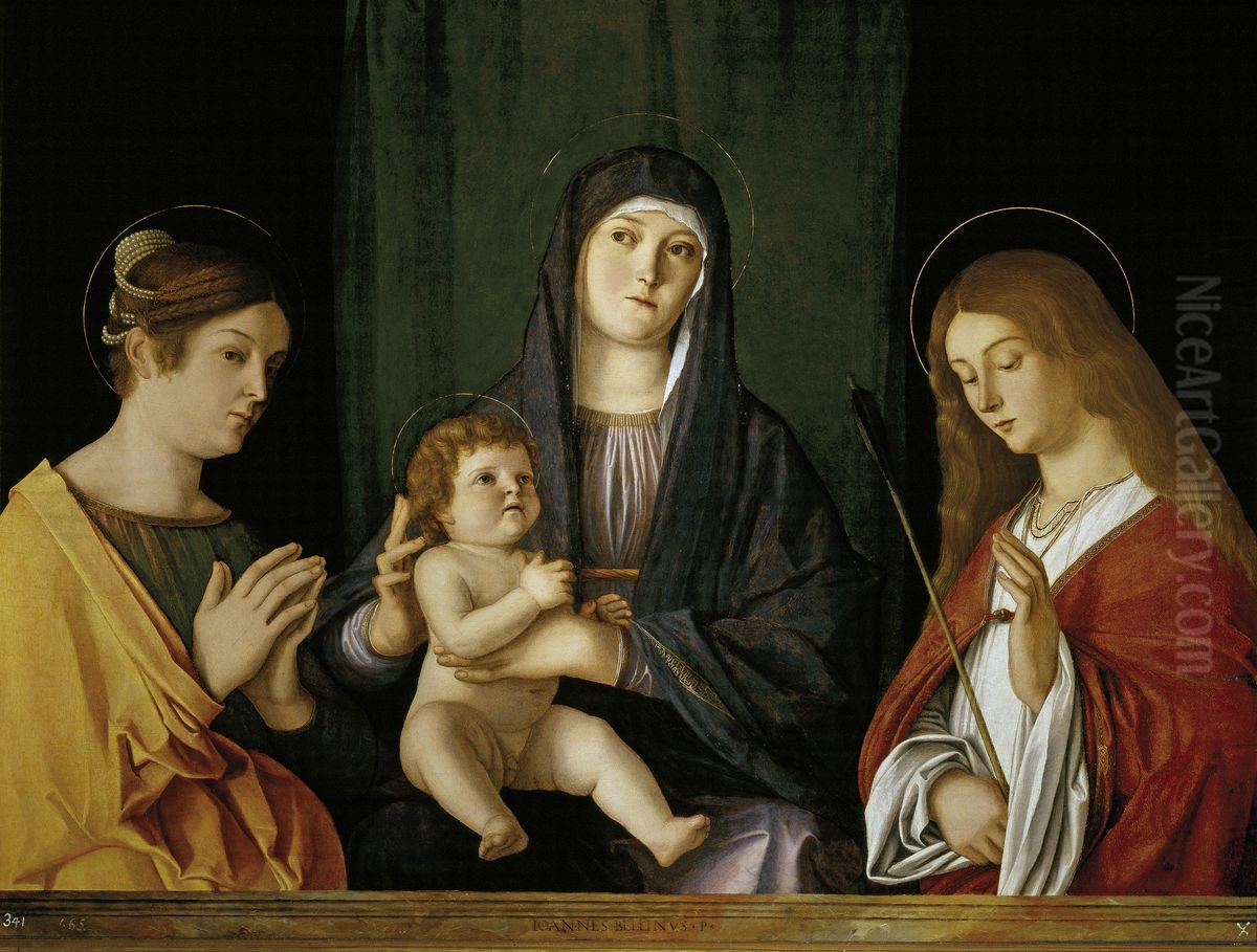 The Virgin and Child between two Saints Oil Painting by Giovanni Bellini