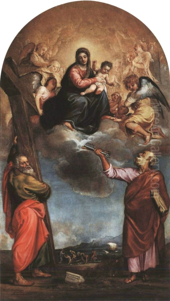 Pala di Serravalle Oil Painting by Titian