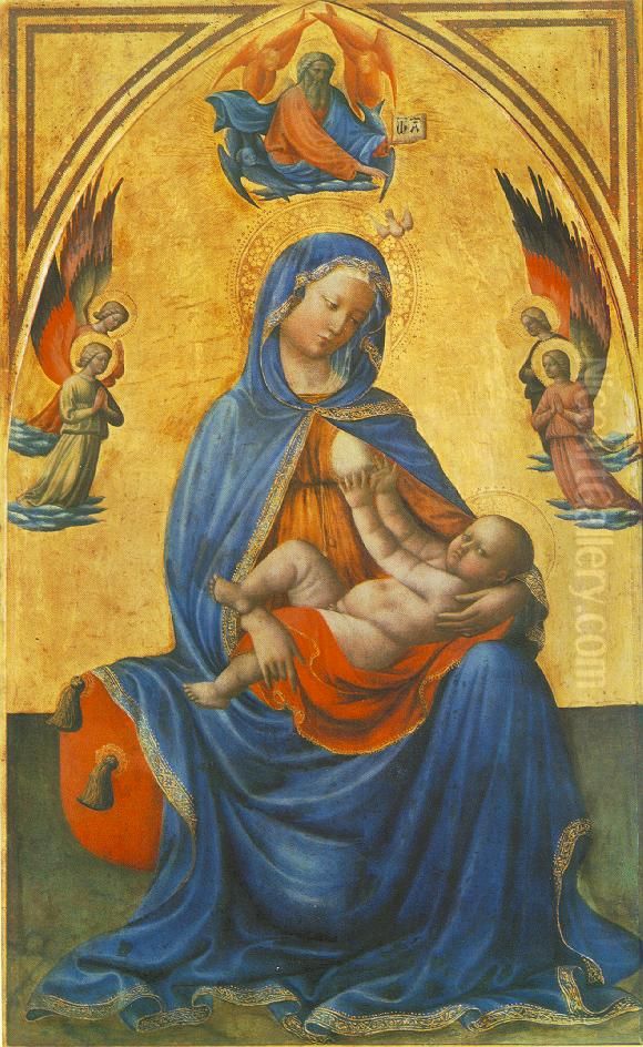 Maria mit Kind Oil Painting by Masolino da Panicale