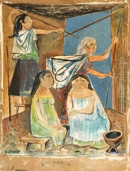 Indias Tolderas Oil Painting by Gertrudis Chale