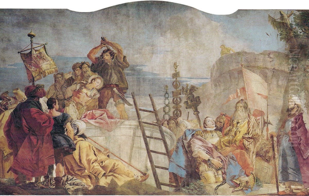 Martirio dei Santi Faustino e Giovita Oil Painting by Giovanni Domenico Tiepolo