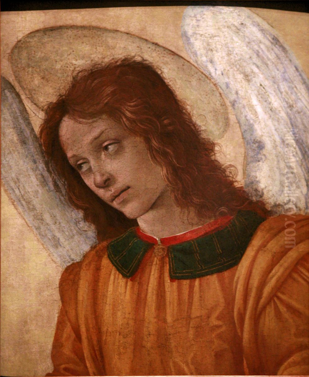 Bust of an angel Oil Painting by Filippino Lippi