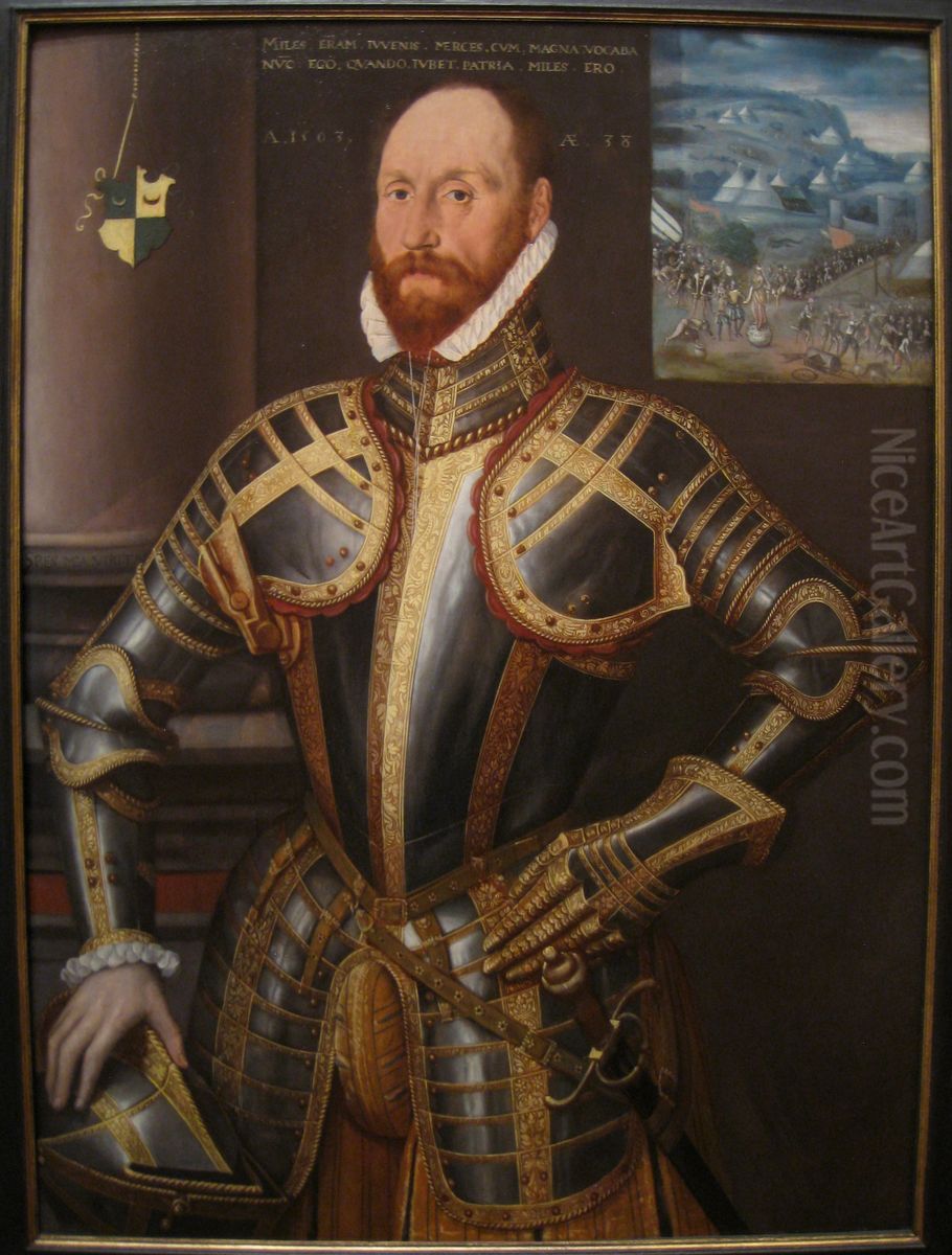 John Farnham, Gentleman-Pensioner to Elizabeth I Oil Painting by Steven van der Meulen