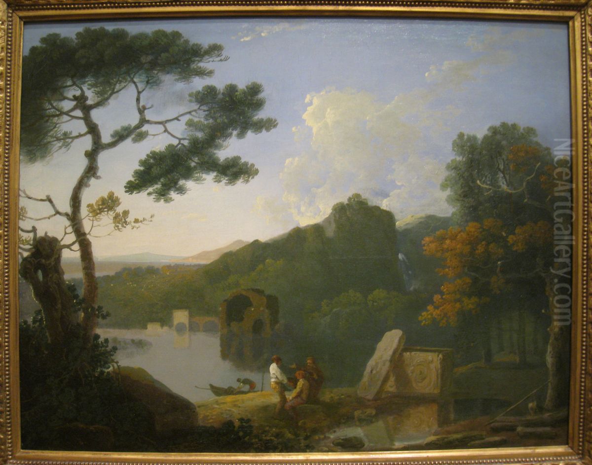 Lake Avernus Oil Painting by Richard Wilson