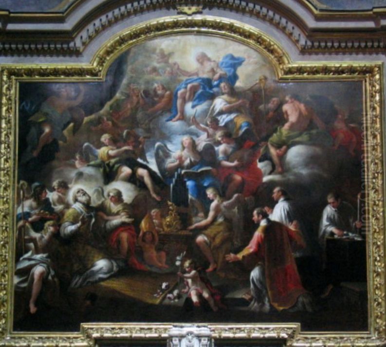 Morte di San Nicola Oil Painting by Paolo de Matteis