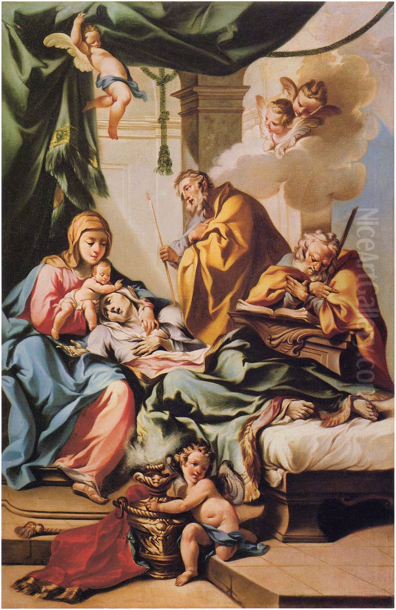 Death of Saint Anne Oil Painting by Francesco Monti