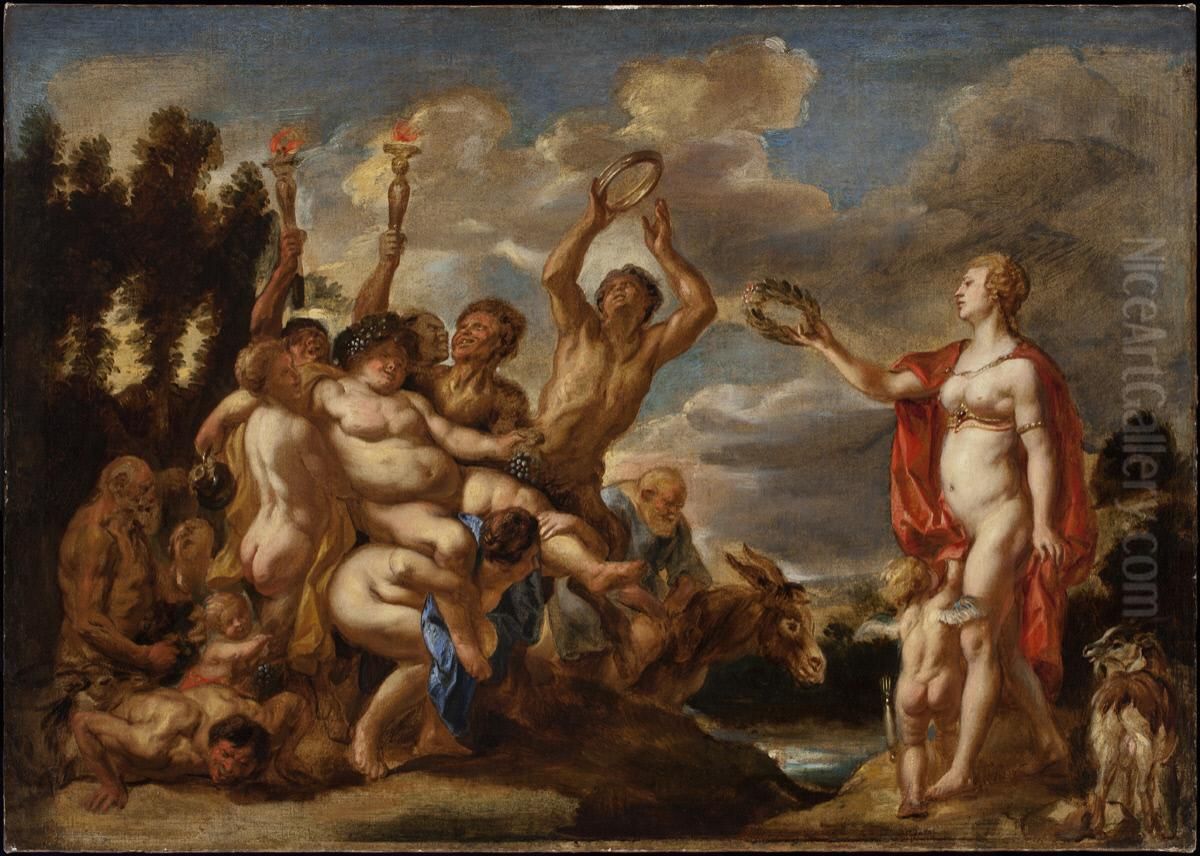 Bacchus and Venus Oil Painting by Jacob Jordaens