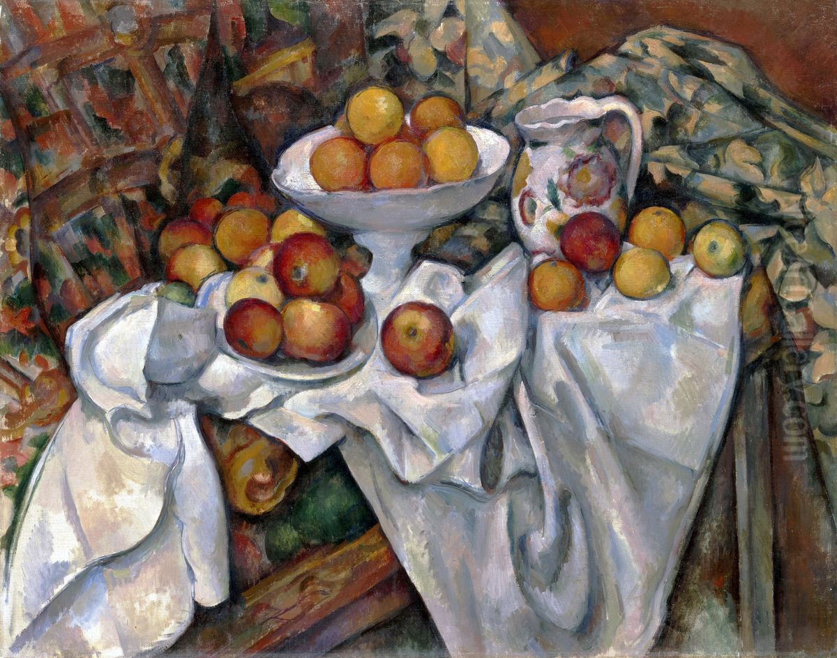 Nature morte aux pommes et aux oranges Oil Painting by Paul Cezanne