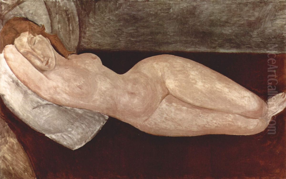 Liegender Akt Oil Painting by Amedeo Modigliani